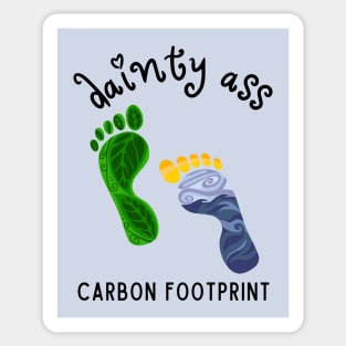 Dainty Ass Carbon Footprint Sticker